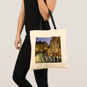 Tote Bag Fontaine de Trevi la nuit Rome, Latium, Italie
