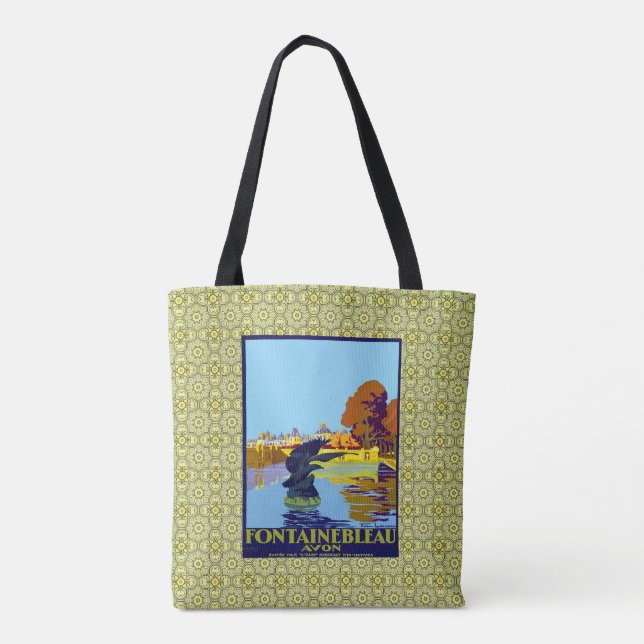 Tote Bag Fontainebleau Avon France Poster Français (Dos)