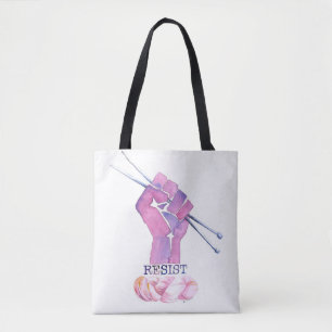 Tote bag for the politically active knitter