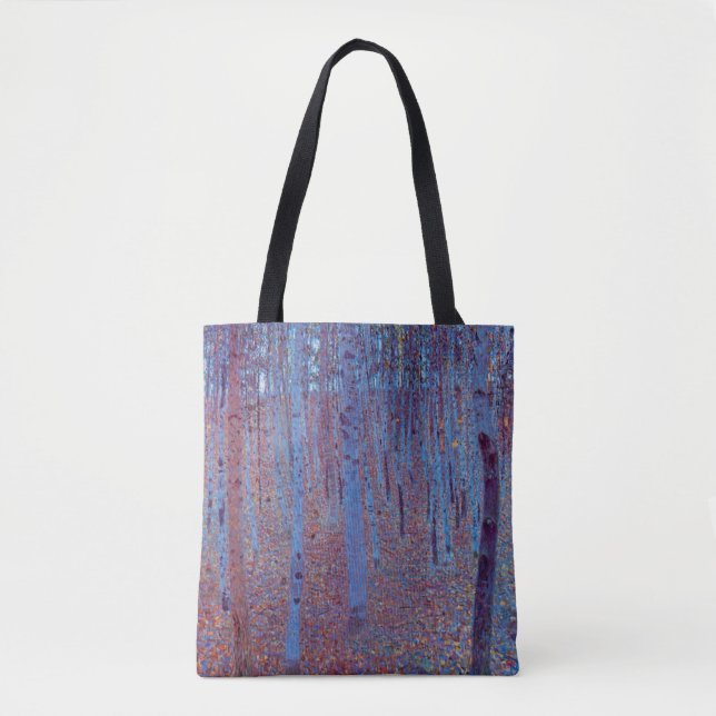 Tote Bag Forêt de hêtres par Gustav Klimt, Art Nouveau Vint (Devant)