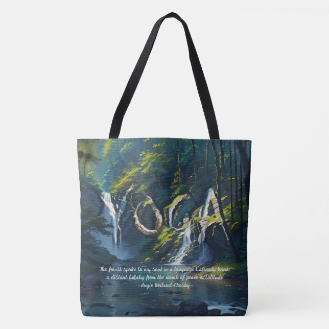 Tote Bag Forêt naturelle YOGA Texte caché Reiki Citations p (Devant)