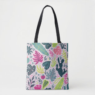 Tote Bag Forêt tropicale sauvage, répétition vintage