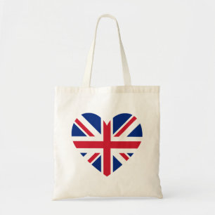Tote Bag Forme cardiaque Union Jack