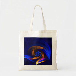 Tote Bag Forme de tourbillon Abstrait Bleu orange
