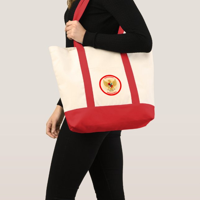 Tote Bag Forme du cercle d'emblème national indonésien (Devant (produit))