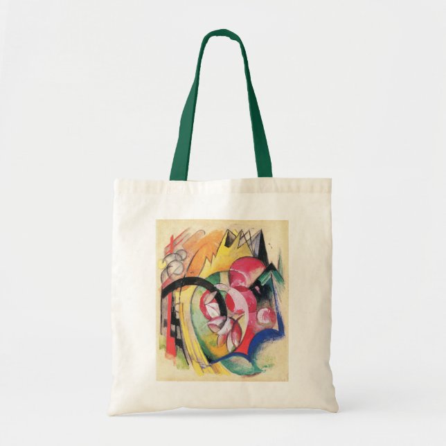 Tote Bag Formes Abstraites (alias Fleurs colorées) par Fran (Devant)