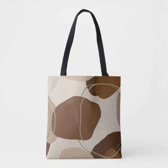 Tote Bag Formes Abstraites en terre cuite (Devant)