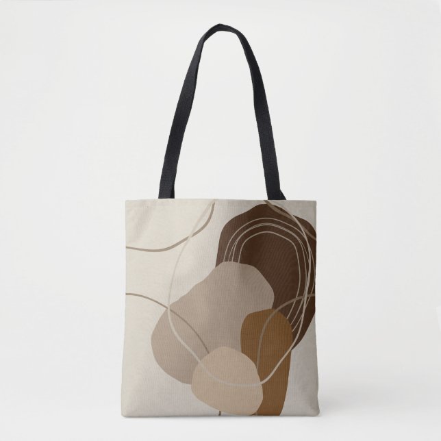 Tote Bag Formes Abstraites en terre cuite (Devant)