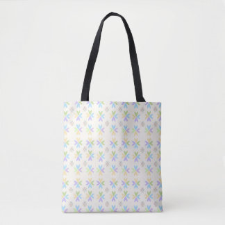 Tote Bag formes de fleurs aux couleurs arc-en-ciel