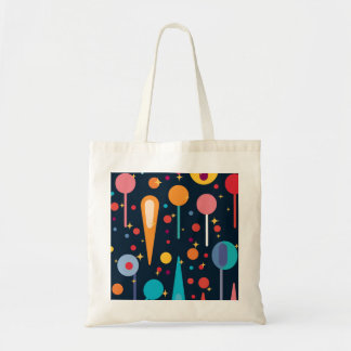 Tote Bag Formes géométriques et étoiles sur Arrière - plan