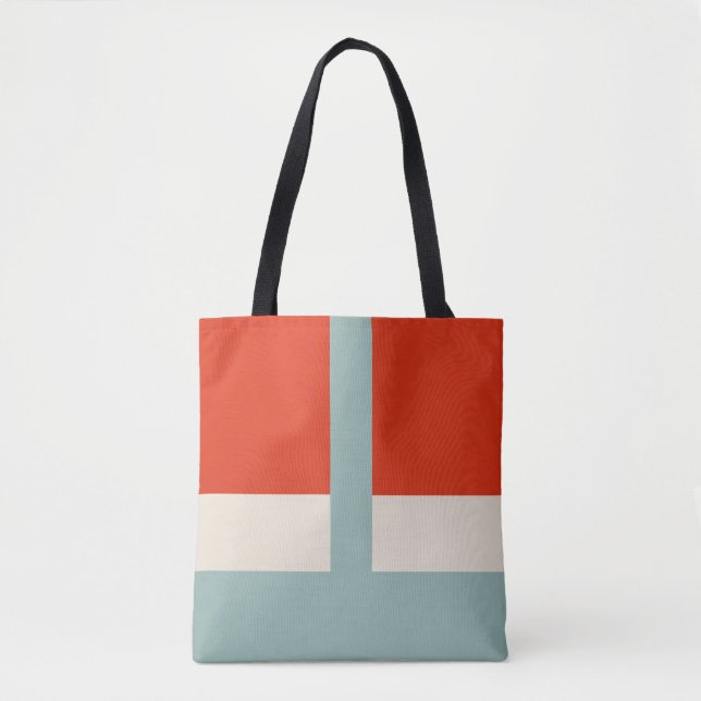 Tote Bag Formes géométriques Gris rouge Abstrait (Devant)