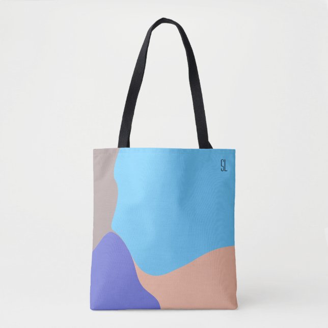 Tote Bag Formes organiques Abstraites personnalisées (Devant)