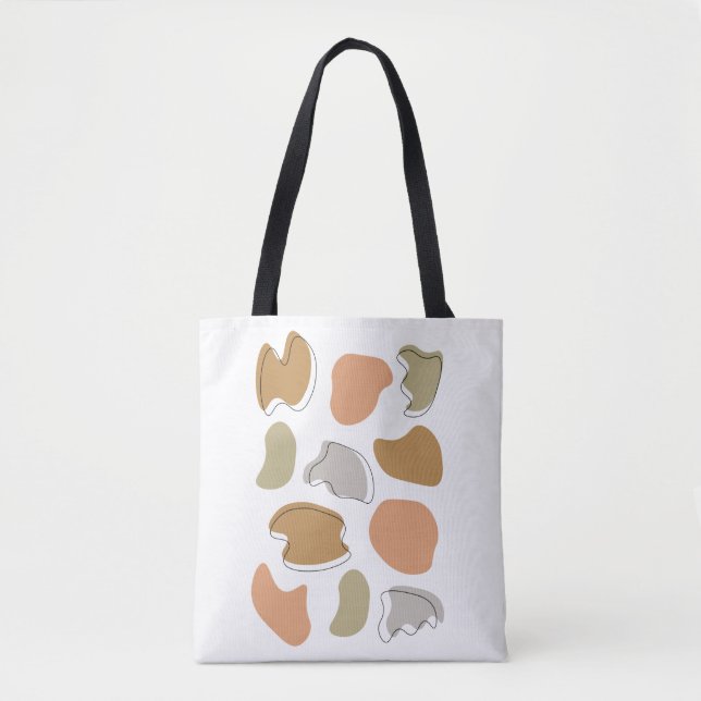 Tote Bag Formes Pastel Abstraites modernes (Devant)