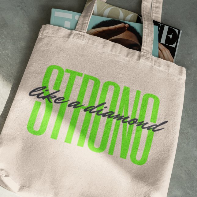 Tote Bag Forte comme un devis de confiance diamant (Créateur téléchargé)