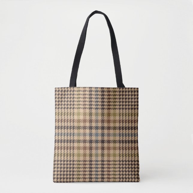 Tote Bag Forth Antique Glen Check Plaid Motif (Devant)