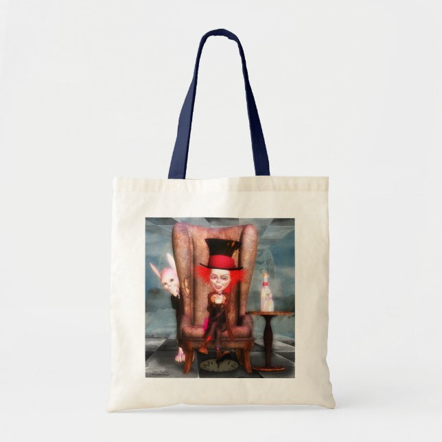 Tote Bag Fou en tant que concepteur Alice de chapelier dans (Devant)
