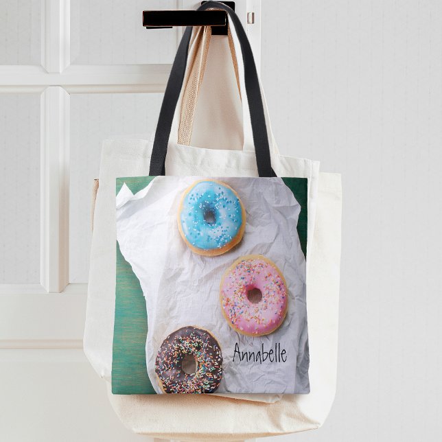 Tote Bag Fou pour les beignets | Personnalisé (Crazy for Donuts | Personalized Tote Bag)
