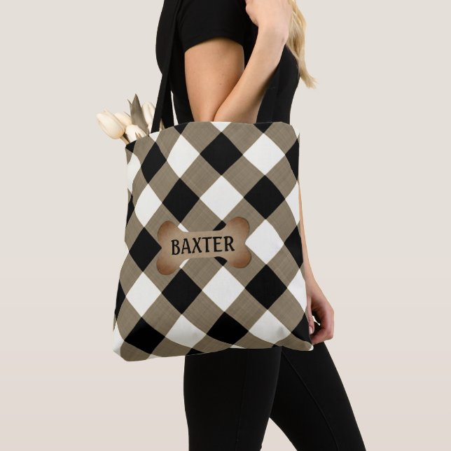 Tote Bag Fournitures de chien Buffalo Vérifier le nom du co (De près)