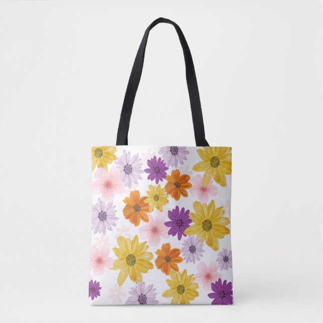 Tote Bag Fourre-tout à fleurs (Devant)
