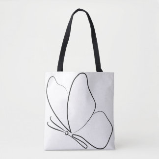 Tote Bag Fourre-tout à papillon minimaliste