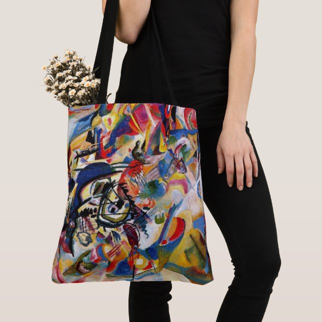 Tote Bag Fourre-tout Abstrait Art Shoulder (De près)