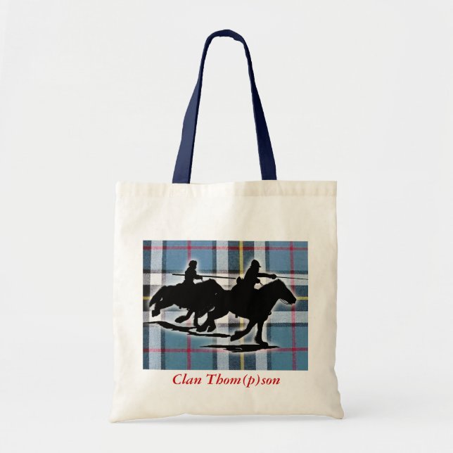 Tote Bag Fourre-tout avec l'image de reiver de tartan et de (Devant)