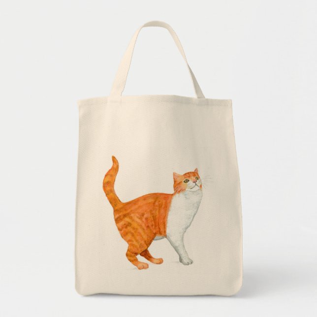 Tote Bag fourre-tout de l'épicerie "Ginger Cat" (Devant)