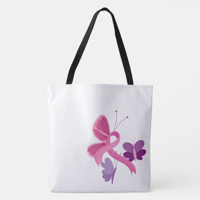 Tote Bag Fourre-tout de sensibilisation au cancer du sein (Devant)