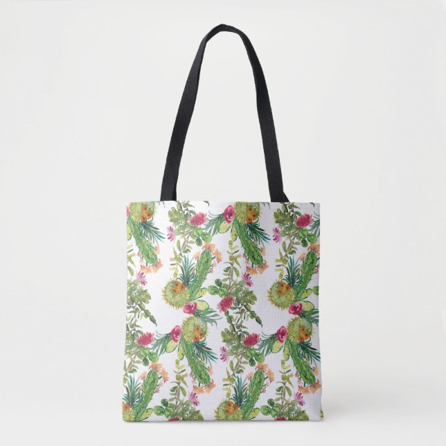 Tote Bag Fourre-tout d'impression Cactus (Devant)