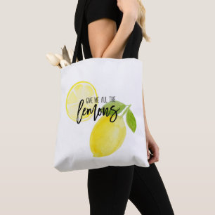 Tote Bag Fourre-tout Donne-moi tous les citrons