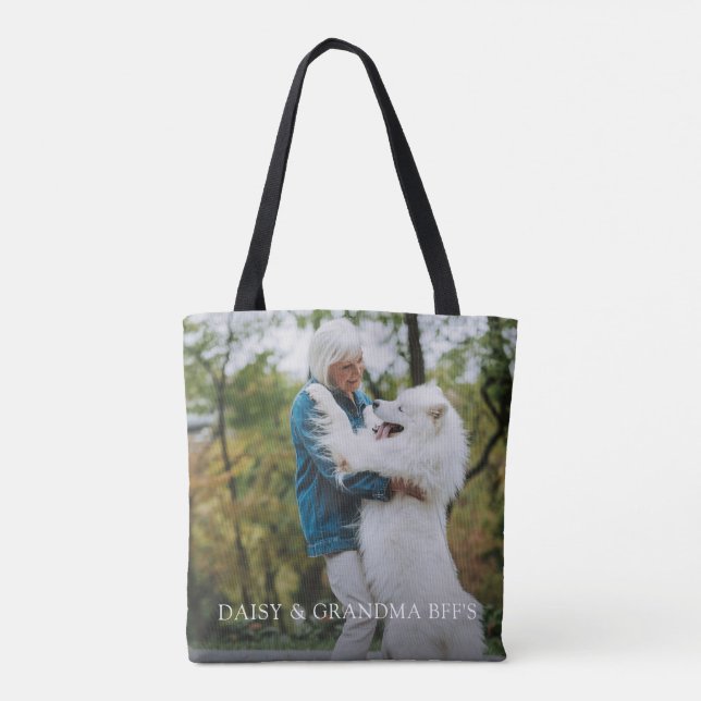 Tote Bag Fourre-tout double face photo personnalisée (Dos)