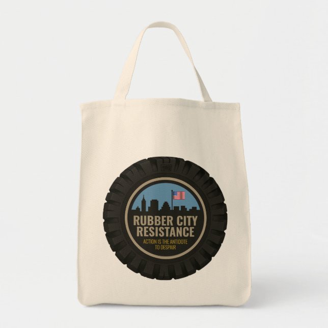 Tote Bag Fourre-tout en coton avec logo de résistance en ca (Devant)