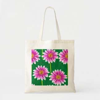 Tote Bag Fourre-tout en toile avec fleurs roses et blanches