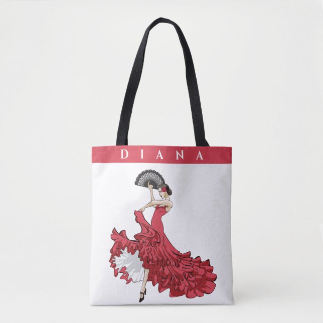 Tote Bag Fourre-tout Flamenco personnalisé (Devant)