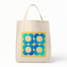 Fourre-tout florale de citron turquoise
