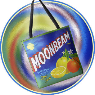 Tote Bag FOURRE-TOUT - Fruits de Lune - Citrus - 2 côtés
