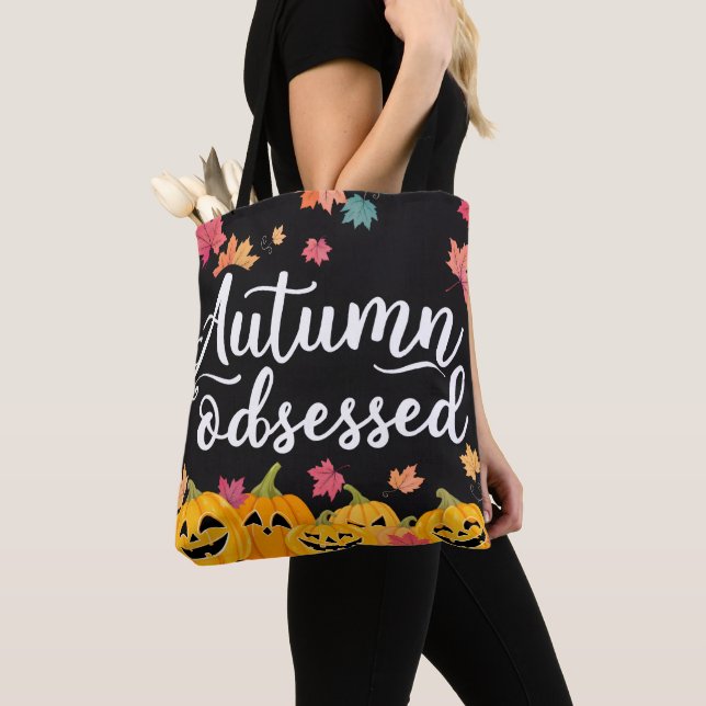 Tote Bag Fourre-tout Obsédée à l'automne ! (De près)