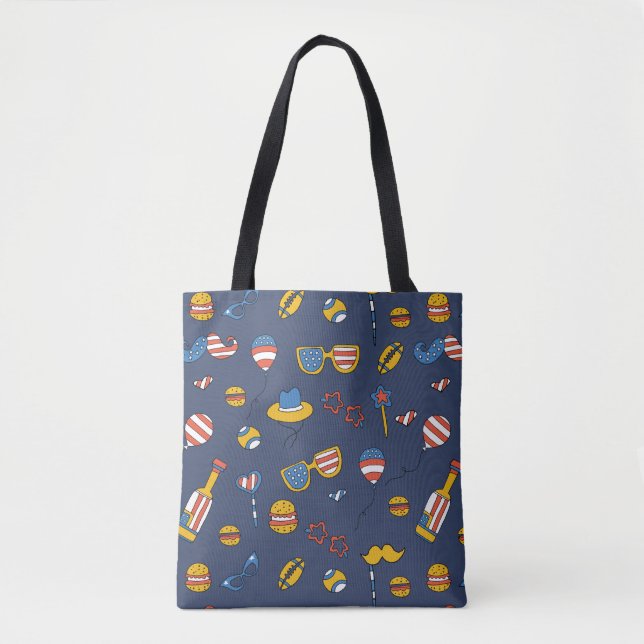 Tote Bag FOURRE-TOUT patriotique américain (Devant)