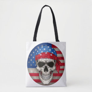 Tote Bag Fourre-tout Patriotique Skull
