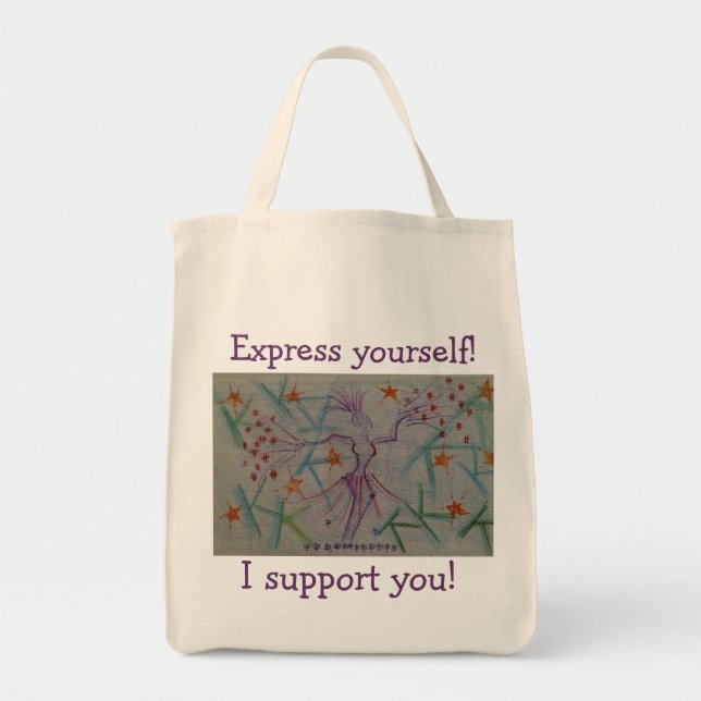 Tote Bag Fourre-tout pour n'importe qui qui soutient l'art (Devant)