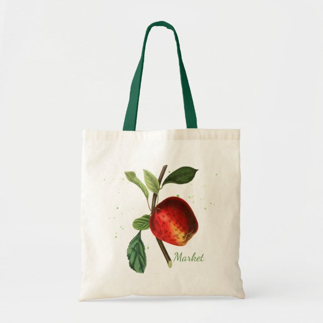 Tote Bag Fourre-tout réutilisable Red Apple (Devant)