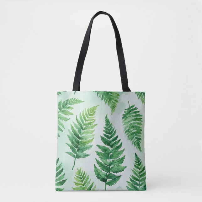 Tote Bag Fourre-tout Tropical Green Fern Art (Devant)