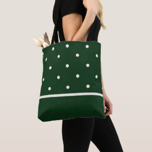 Tote Bag Fourre-tout verte avec points de crème - Parfait p