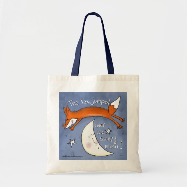 Tote Bag Fox a sauté au-dessus de la lune (Devant)