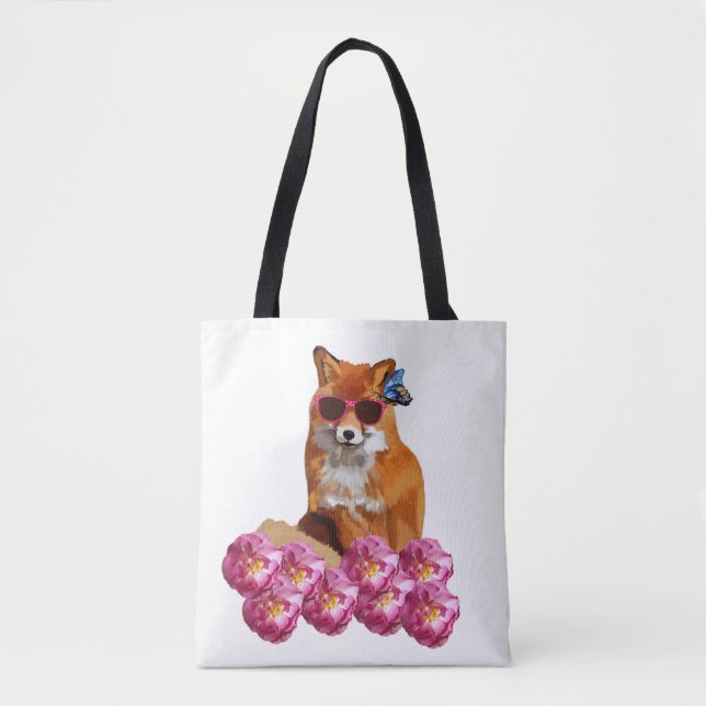Tote Bag Fox Art Fourre-tout sur toute l'impression (Devant)