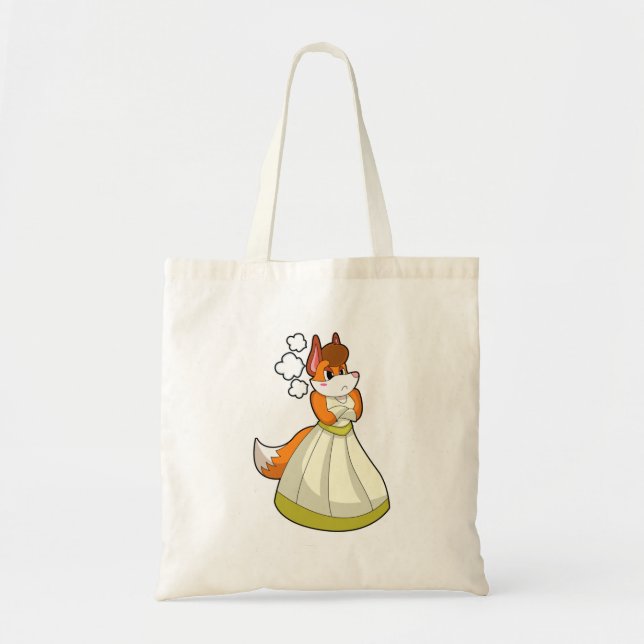 Tote Bag Fox comme mariée avec une robe de mariée.PNG (Devant)
