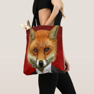 Tote Bag Fox En Costume De Soirée, Portrait