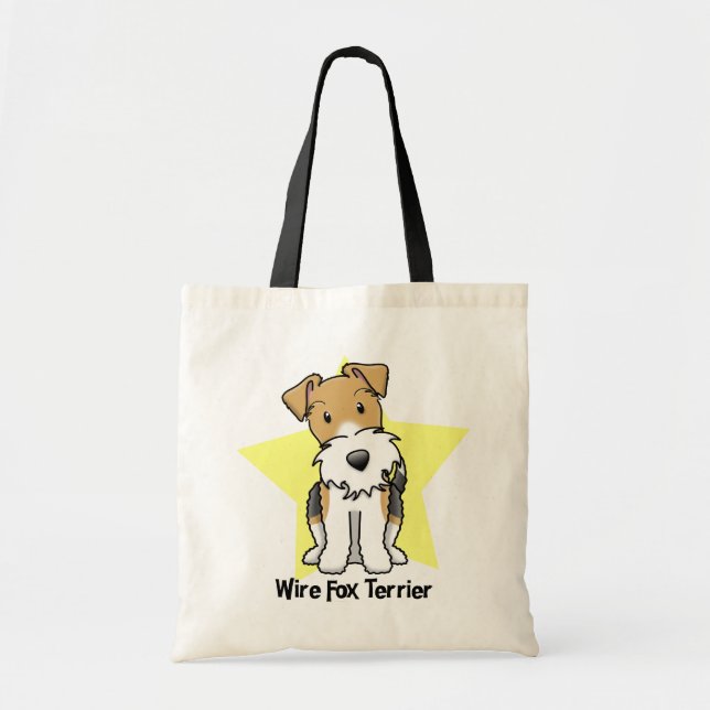 Tote Bag Fox Terrier de fil d'étoile de Kawaii (Devant)