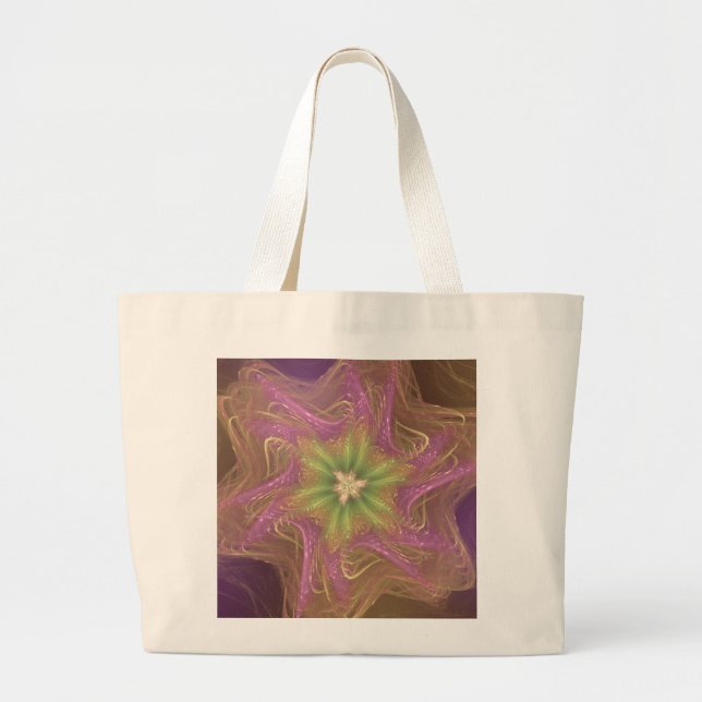 Tote Bag Fractal Light Purple Palette (Front)