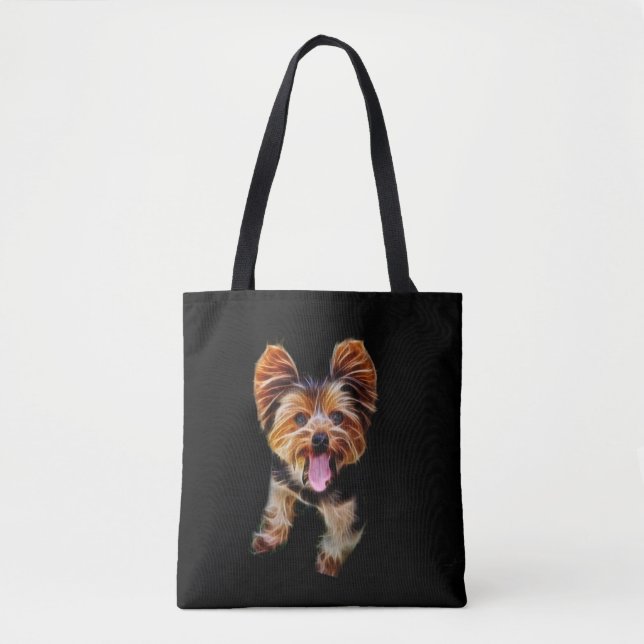 Tote Bag Fractalius Yorkie (Devant)